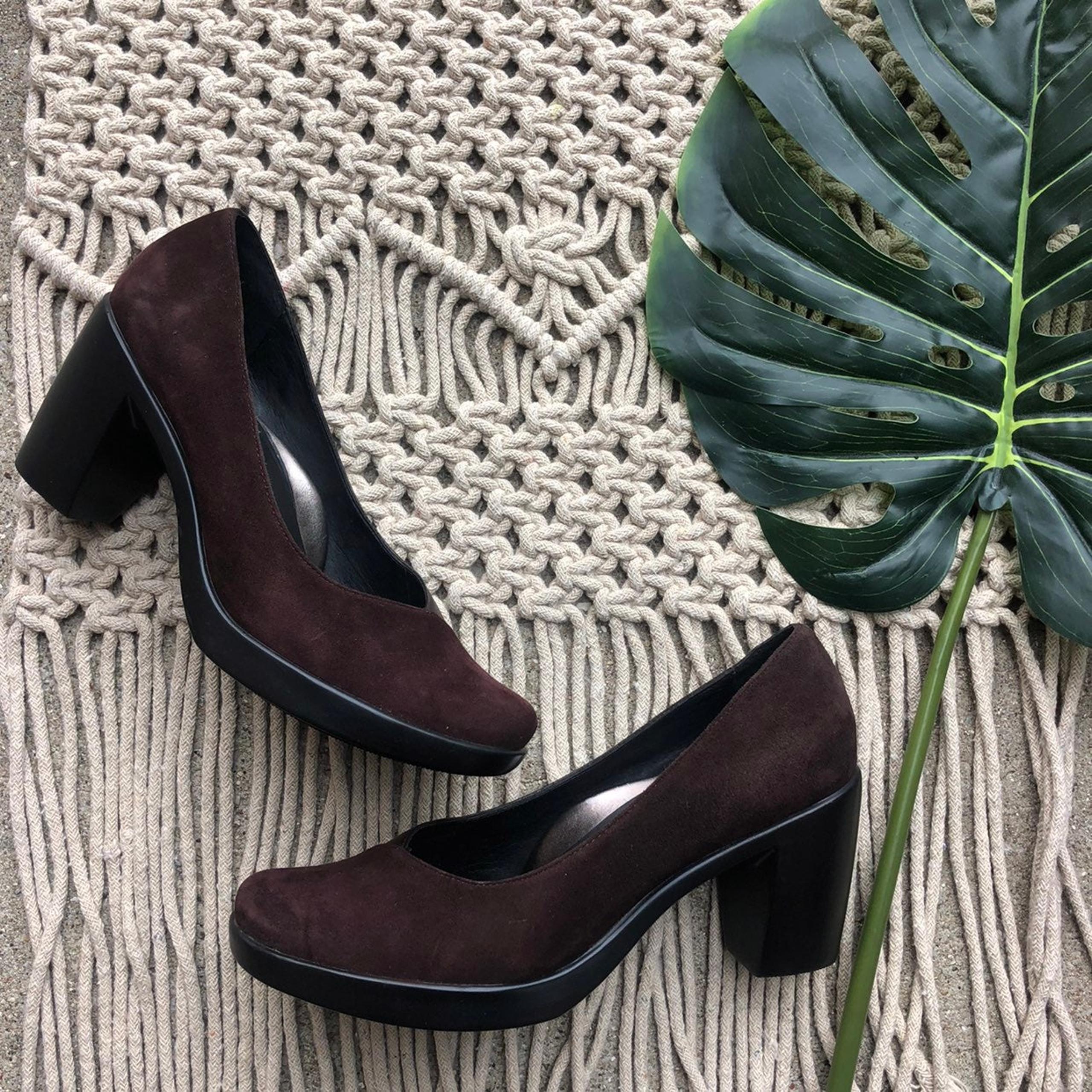 Dansko Heels Size 37 Tuttie Brown Leather and Suede Pumps