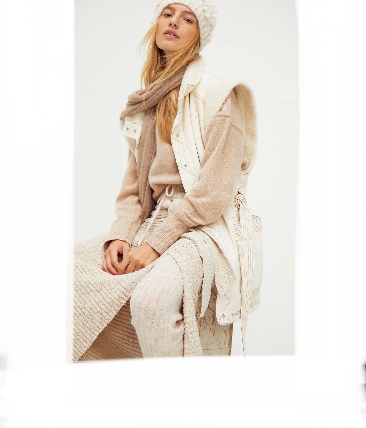 Free People Etta Sherpa Vest M