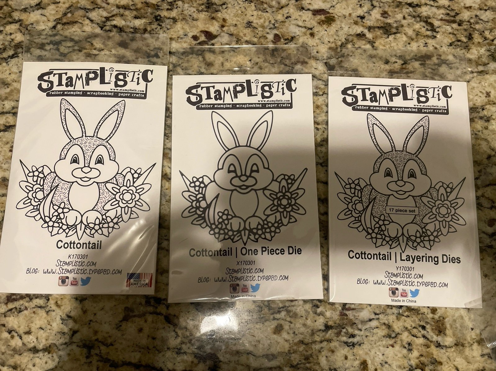Stamplistic Cottontail 3 Pieces Die Set (NEW)