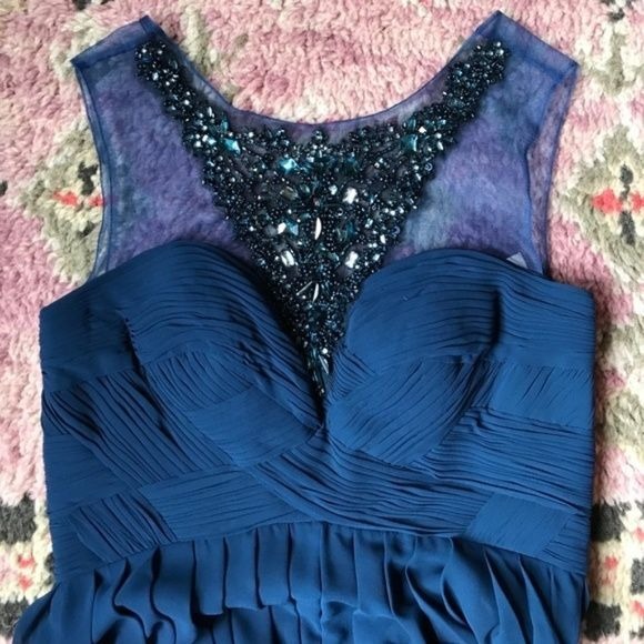 JS Collection Beaded Prom Evening Wedding Formal Floor Gown