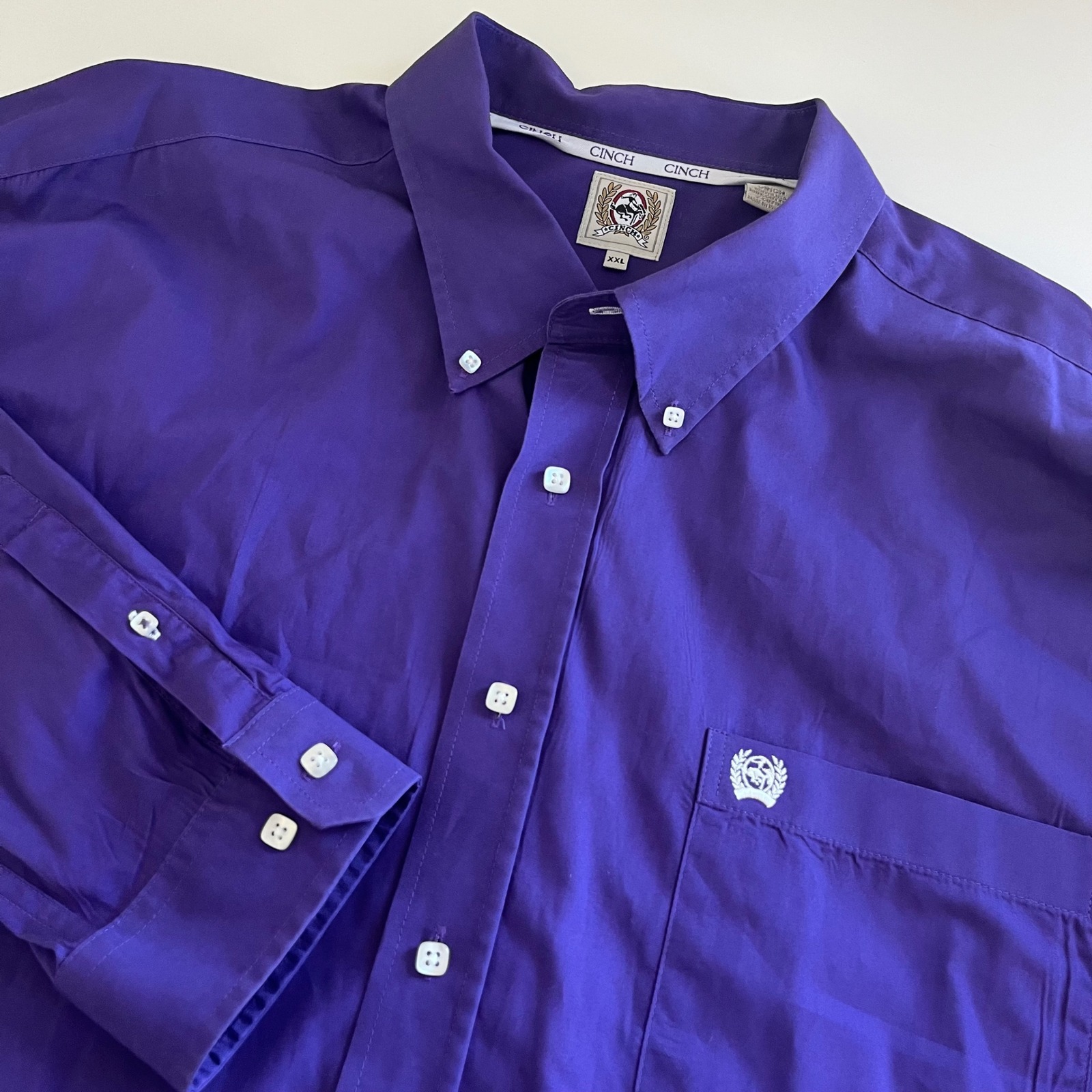 Cinch Men's Purple Solid Long Sleeve Button Down XXL western
