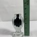 VTG 1984 Signed Glass Art Modern Decanter Bottle Vase Clear Black Glass MCM #415