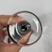 VTG 1984 Signed Glass Art Modern Decanter Bottle Vase Clear Black Glass MCM #415