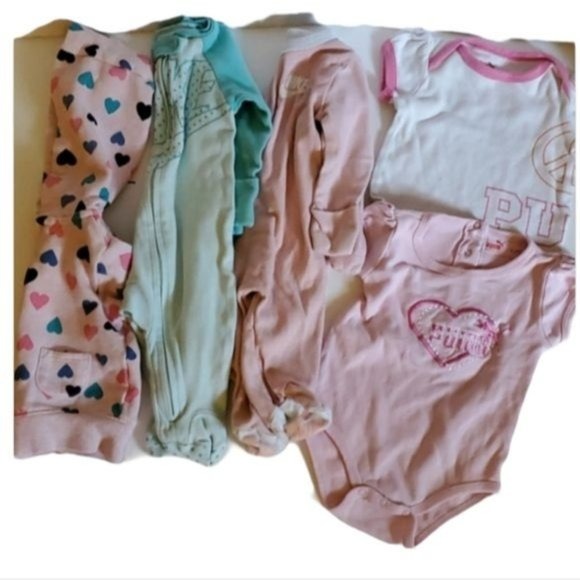 0-3 Months Baby Girl Clothing Clothes Sleeper Footed Pajamas Hooded Hoodie NIKE