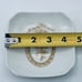 Rose Trinket Dish Vintage Sears Rare Floral Design White and Gold Square Japan