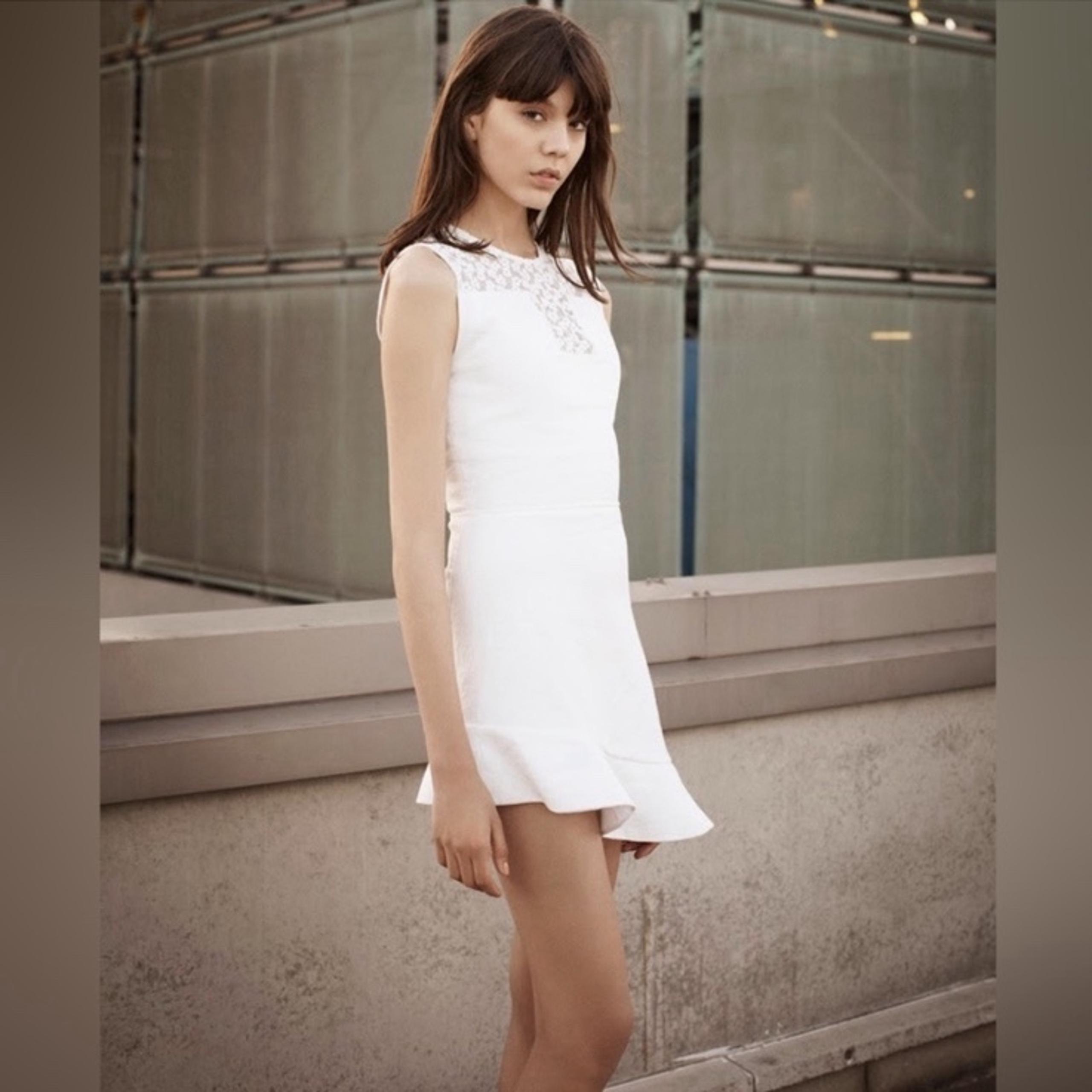 Maje Lace Inset Mini Dress