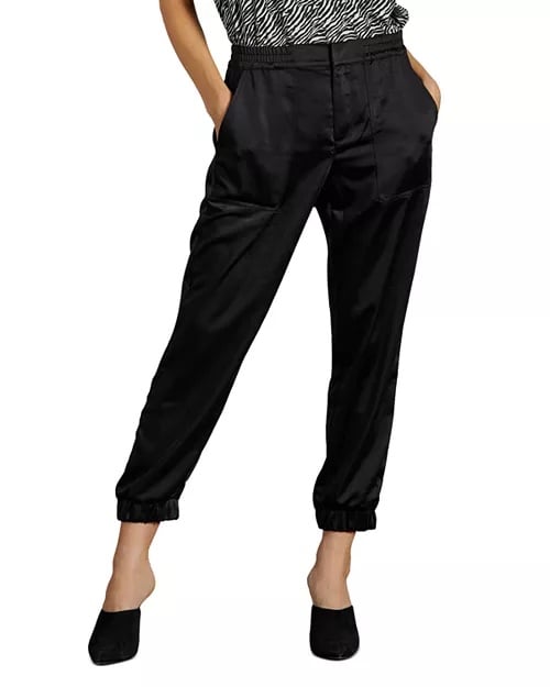 NWT Sanctuary Shine Jogger dress Pants black size 25.