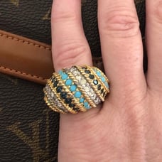 Vintage RARE Jomaz Cocktail Ring-STUNNING