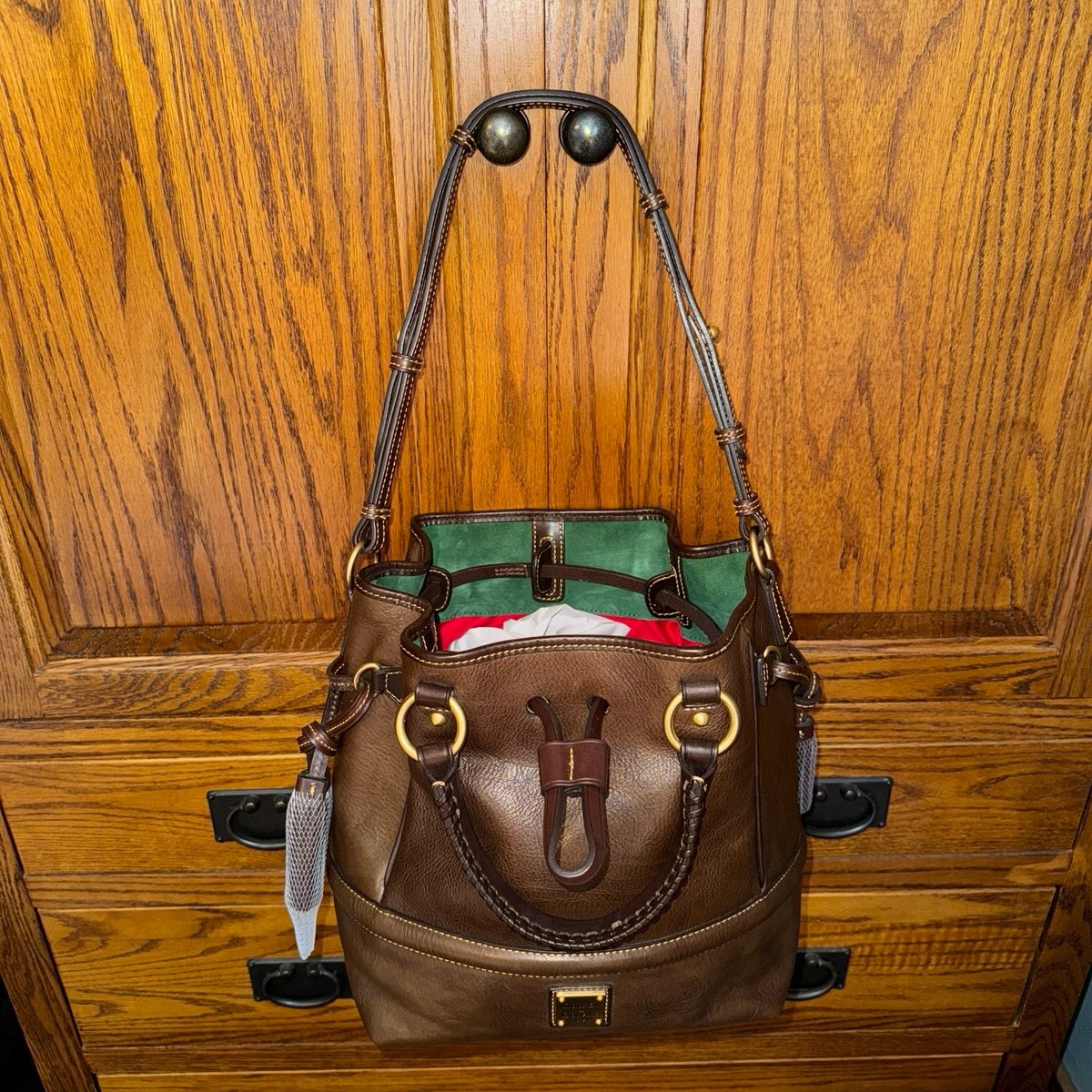 Dooney & Bourke Florentine Toledo Buckley Bag in Chestnut