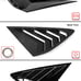NEW 2023-2024 Honda Accord JDM Glossy Black Rear Side Window Louver Cover Vent
