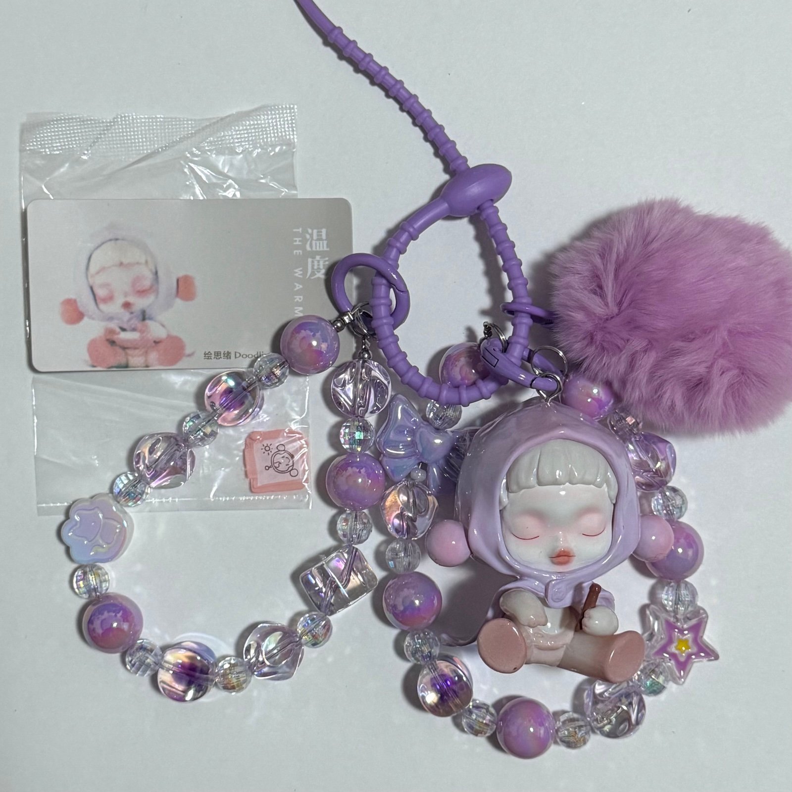 Popmart Skullpanda (The Warmth blind box) Doodling keychain phone charm strap