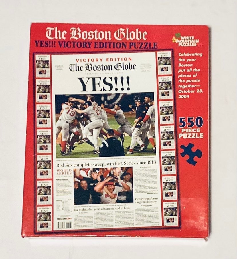 The Boston Globe YES!! Victory Edition Puzzle commemorating the 2004 Red Sox Wor