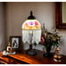 Victorian/ nouveau style boudoir lamp, Rose Butterfly Hand Painted shade.