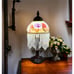 Victorian/ nouveau style boudoir lamp, Rose Butterfly Hand Painted shade.