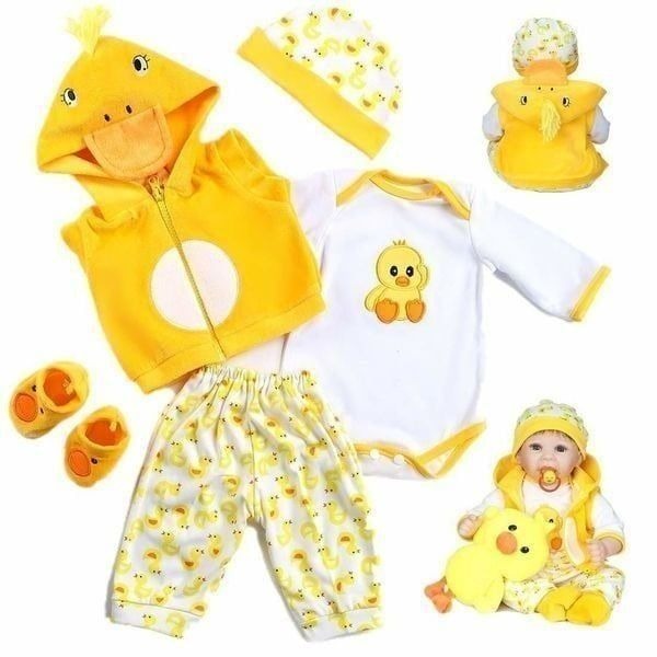 Reborn Baby Doll Outfits Accessories 5 Pieces Set for 20- 22 inch Reborn Dolls