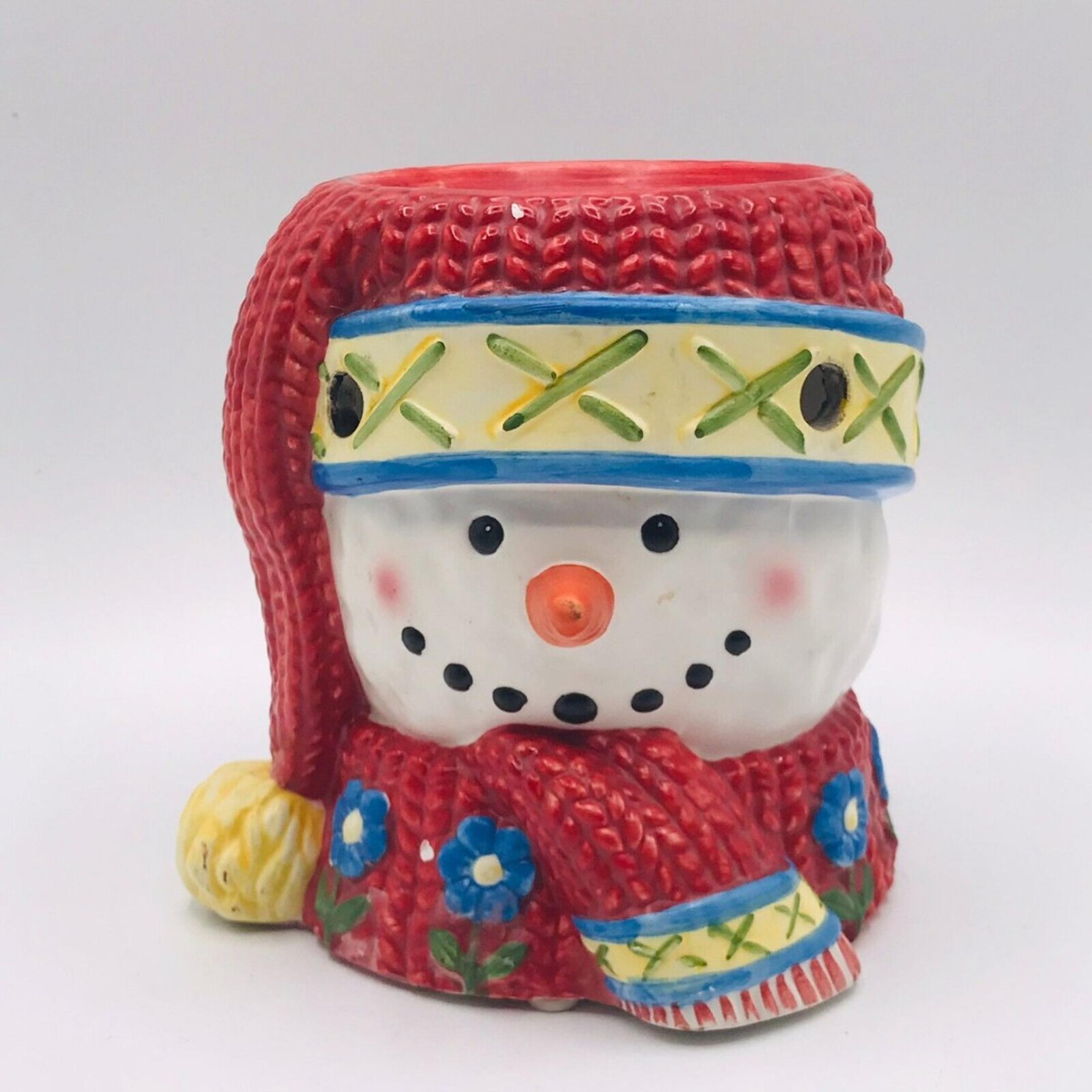 Yankee Candle Snowman Candle Holder Wax Tart Warmer 5 Inches Tall