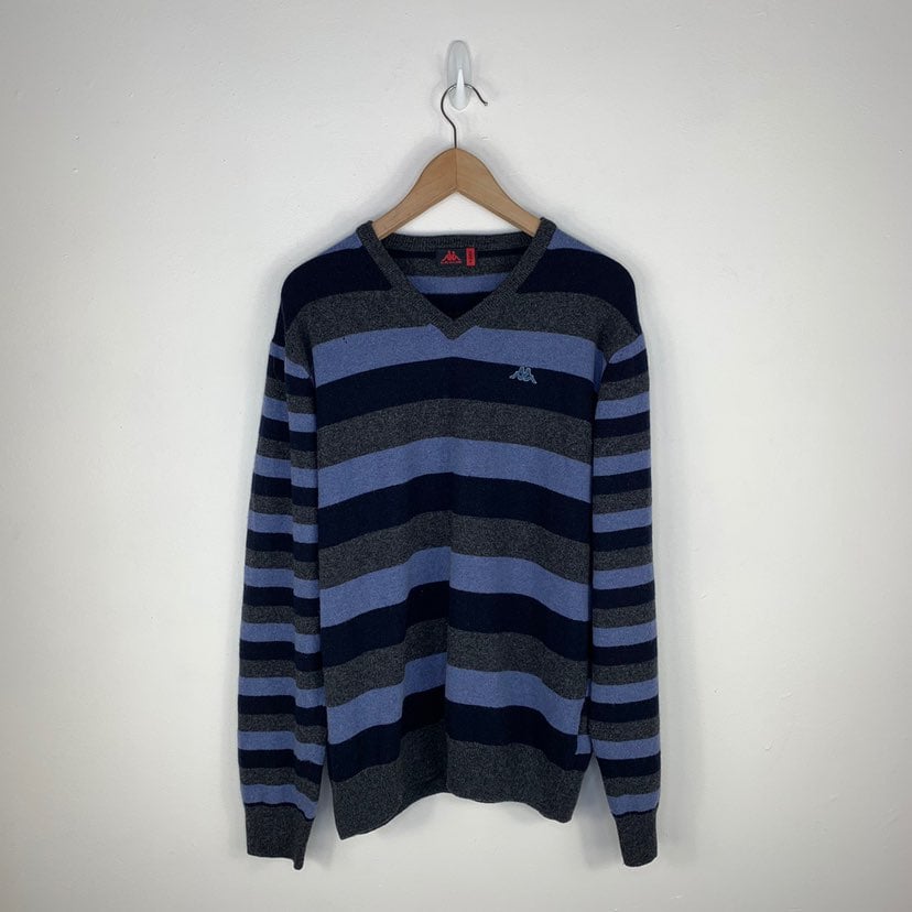 KAPPA Blue Stripe Sweater XL Pullover