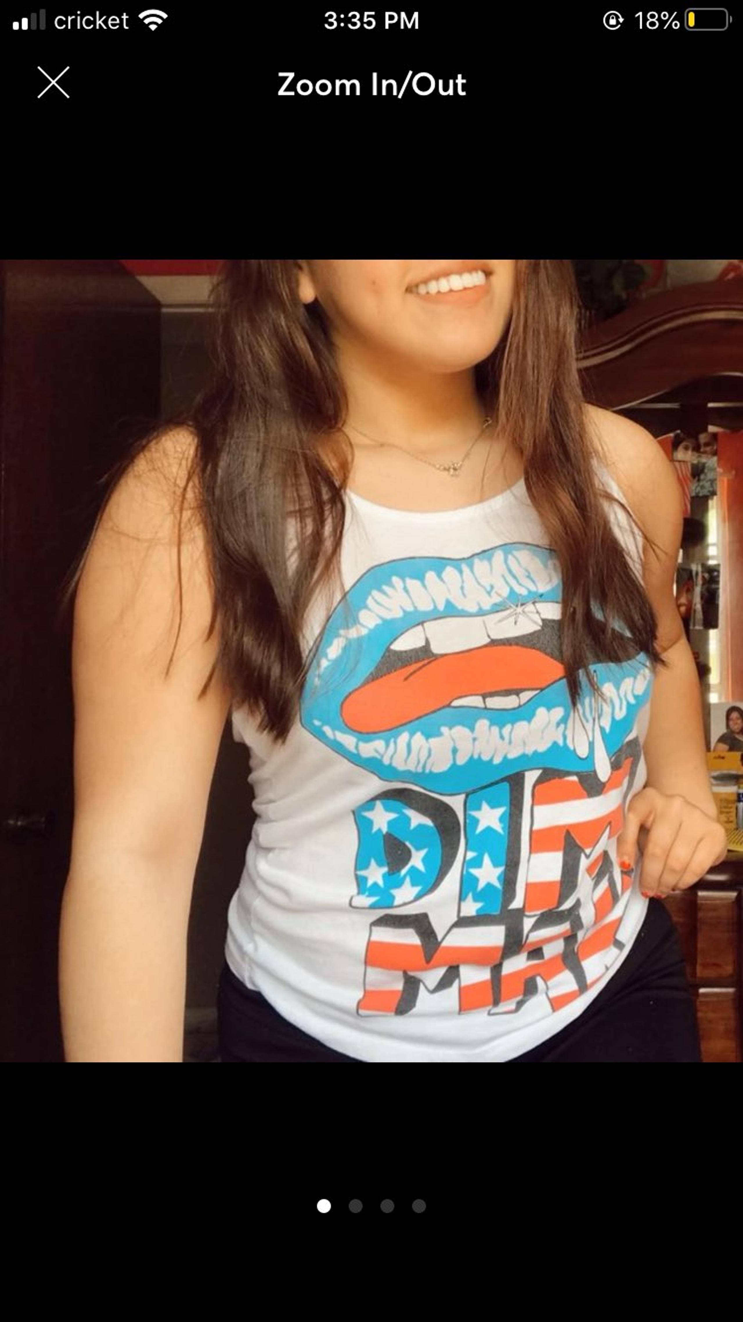 American flag thick strap tank top small