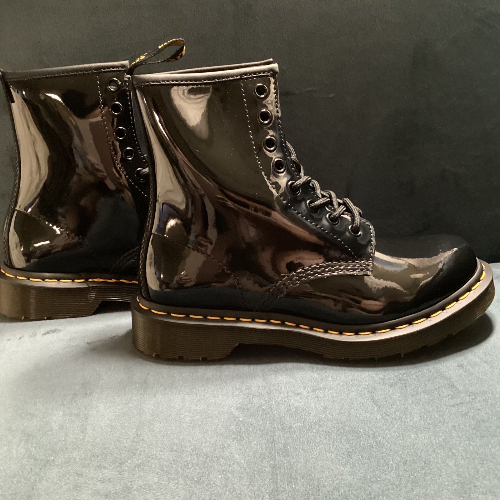 Dr. Martens 1460 Women's Black Patent Leather Boots size 6
