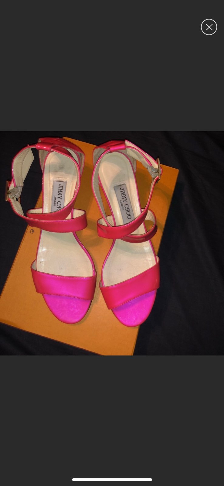Jimmy Choo Paten Leather Pink Sandals