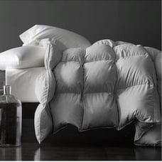 Premium Heavyweight Greyduck Feathers Down Comforter King Size 100% Cotton Cover