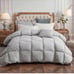 Premium Heavyweight Greyduck Feathers Down Comforter King Size 100% Cotton Cover