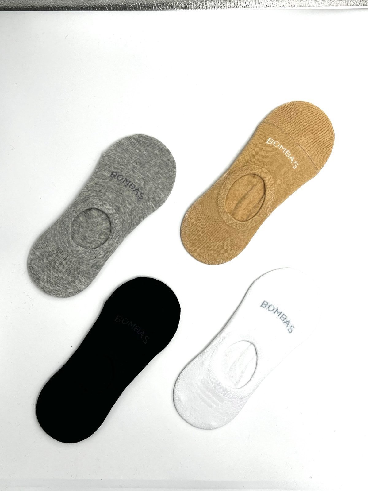 2 PACK BOMBAS 4 Pack No Show Cushioned TOTAL 8 PAIRS