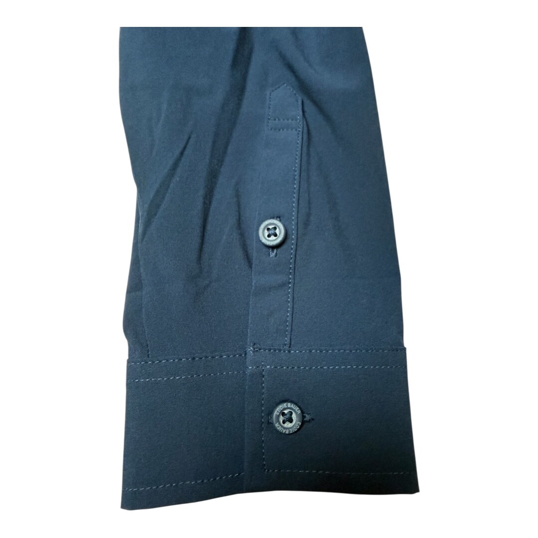 NWT EDDIE BAUER Navy LONG SLEEVE DEPARTURE SHIRT