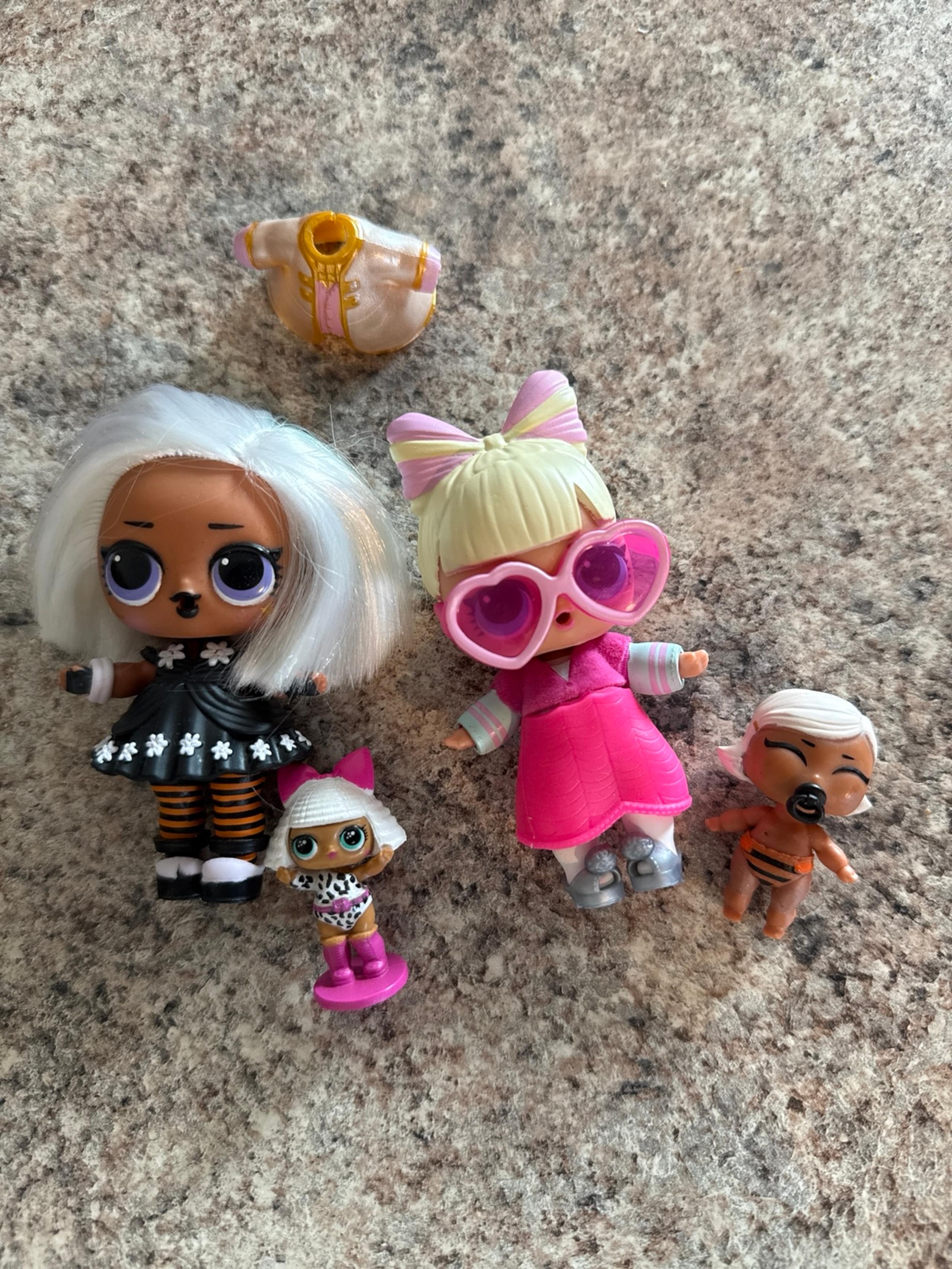 lol dolls and baby sister mini lot 4 dolls and accessories mga