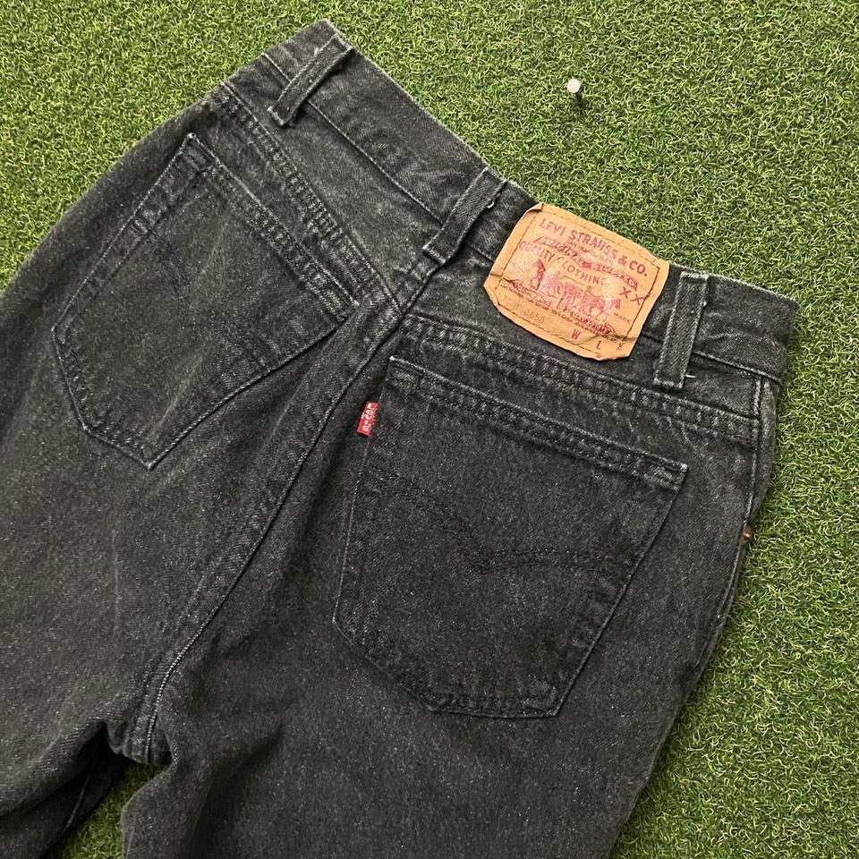 Vintage 80s USA Made Levi's 501 Button Fly Washed Black Denim Jeans