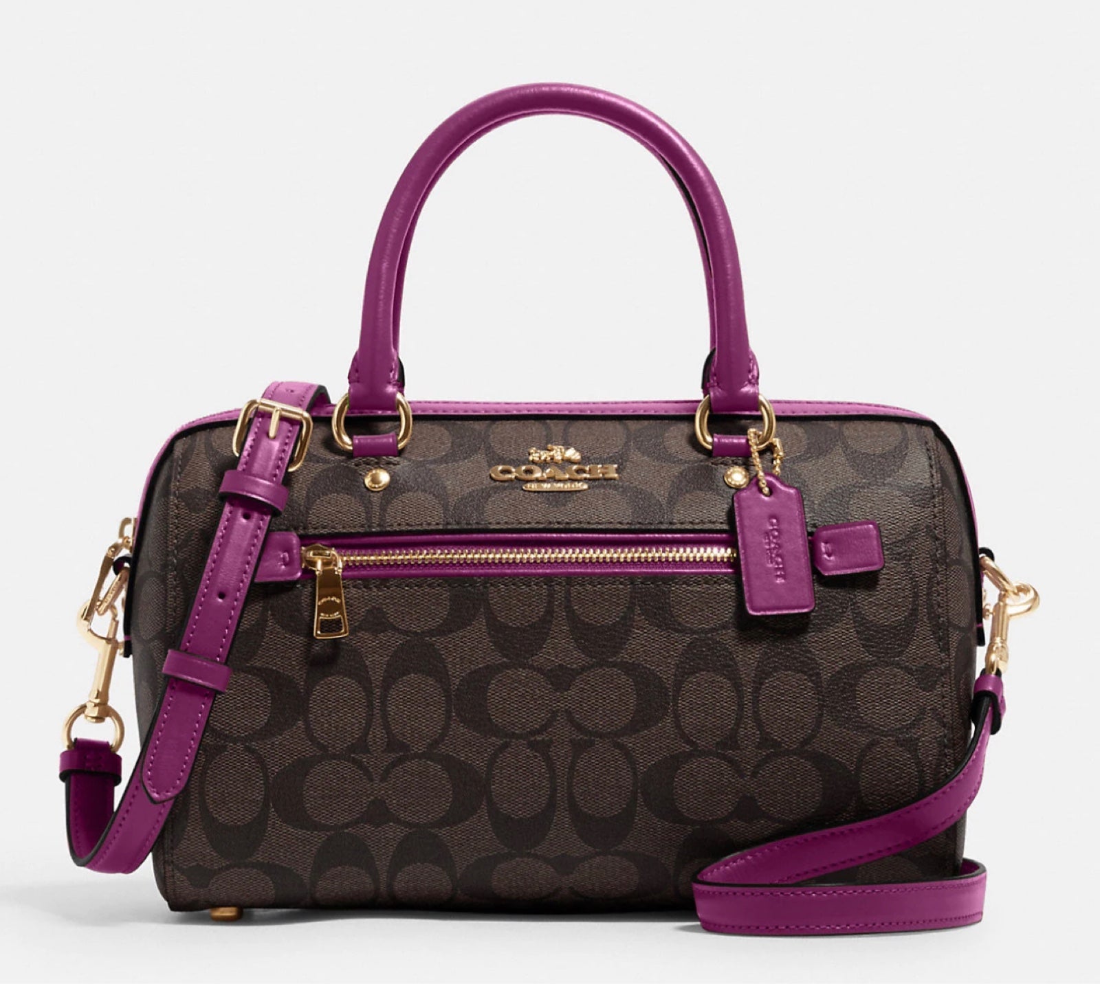 Coach Rowan Satchel in signature Canvas
