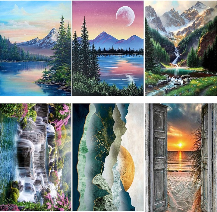 Painting Adult Diamond Painting for Adults 5D Pack of 6