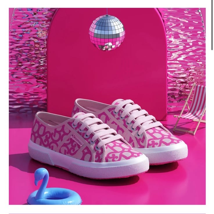 Superga Barbie Movie Denim Print Sneakers