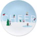 NEW The Cellar Holiday Plates Set Of Four, 9.45\