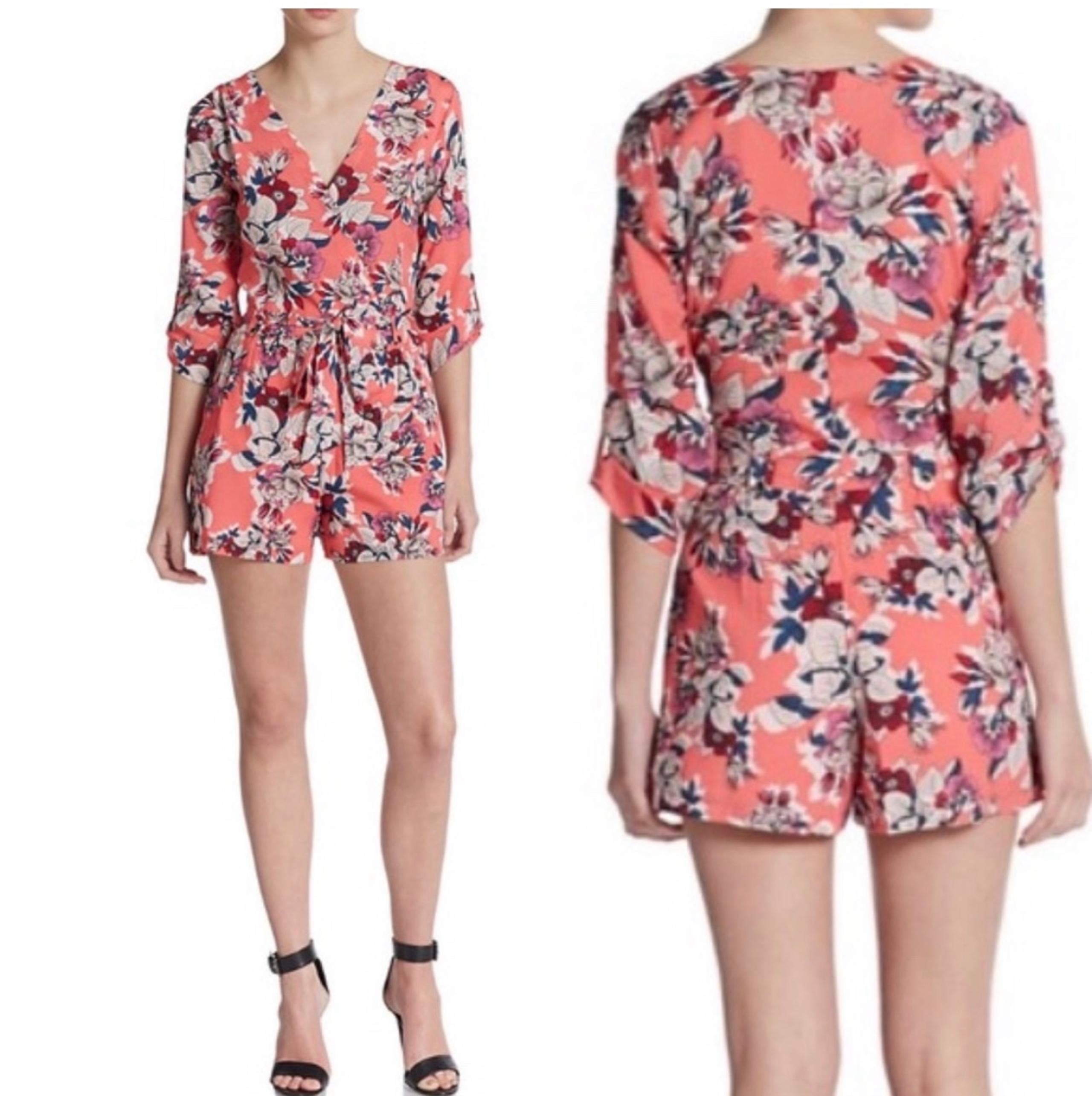 Yumi Kim Floral Liz Romper in Pink Blossom Sz S