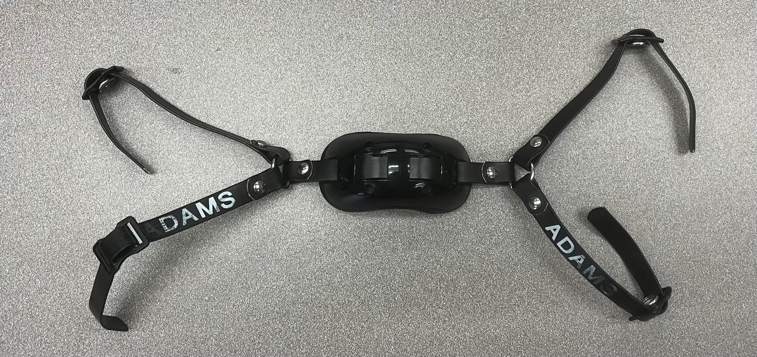 Vintage ADAMS Pro 50 4 Point High Hook Up Hard Cup Black Football Chinstrap