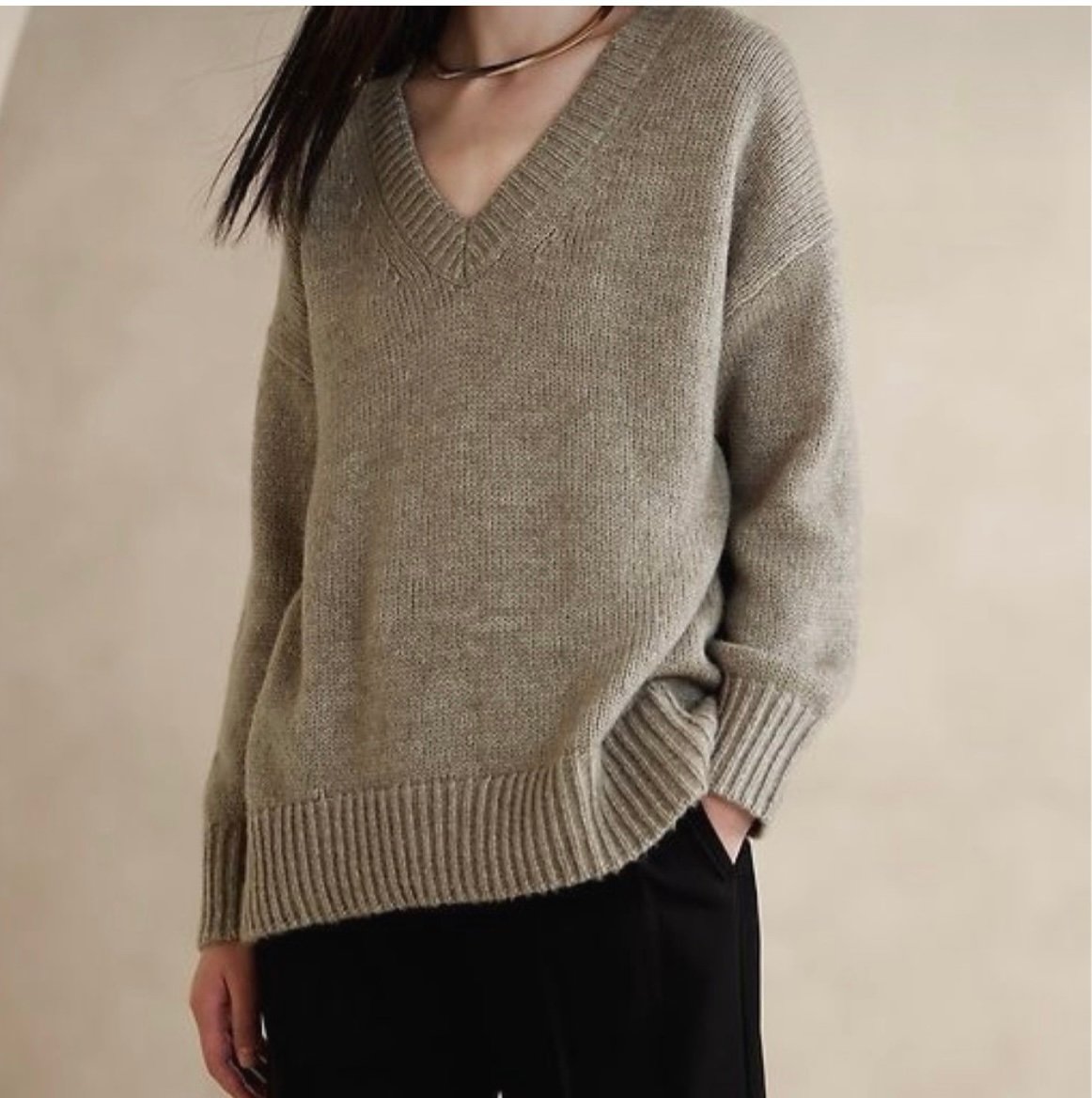 Banana Republic oversized wool-cotton sweater
