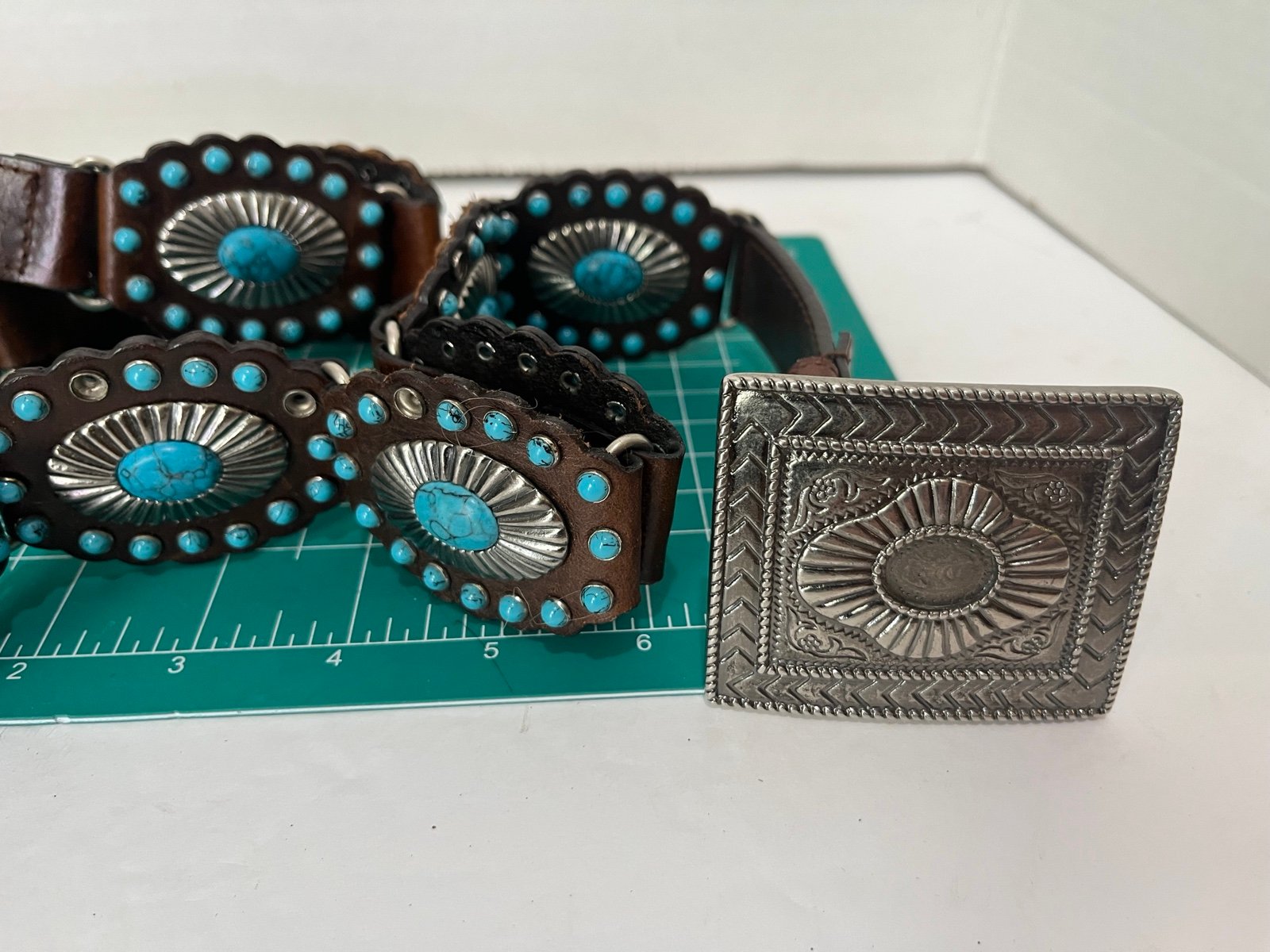 Womens concho belt buckle