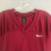 NEW Nike Logo Football Jersey Mens Small Burgundy Mesh Vented Pullover MSRP 60