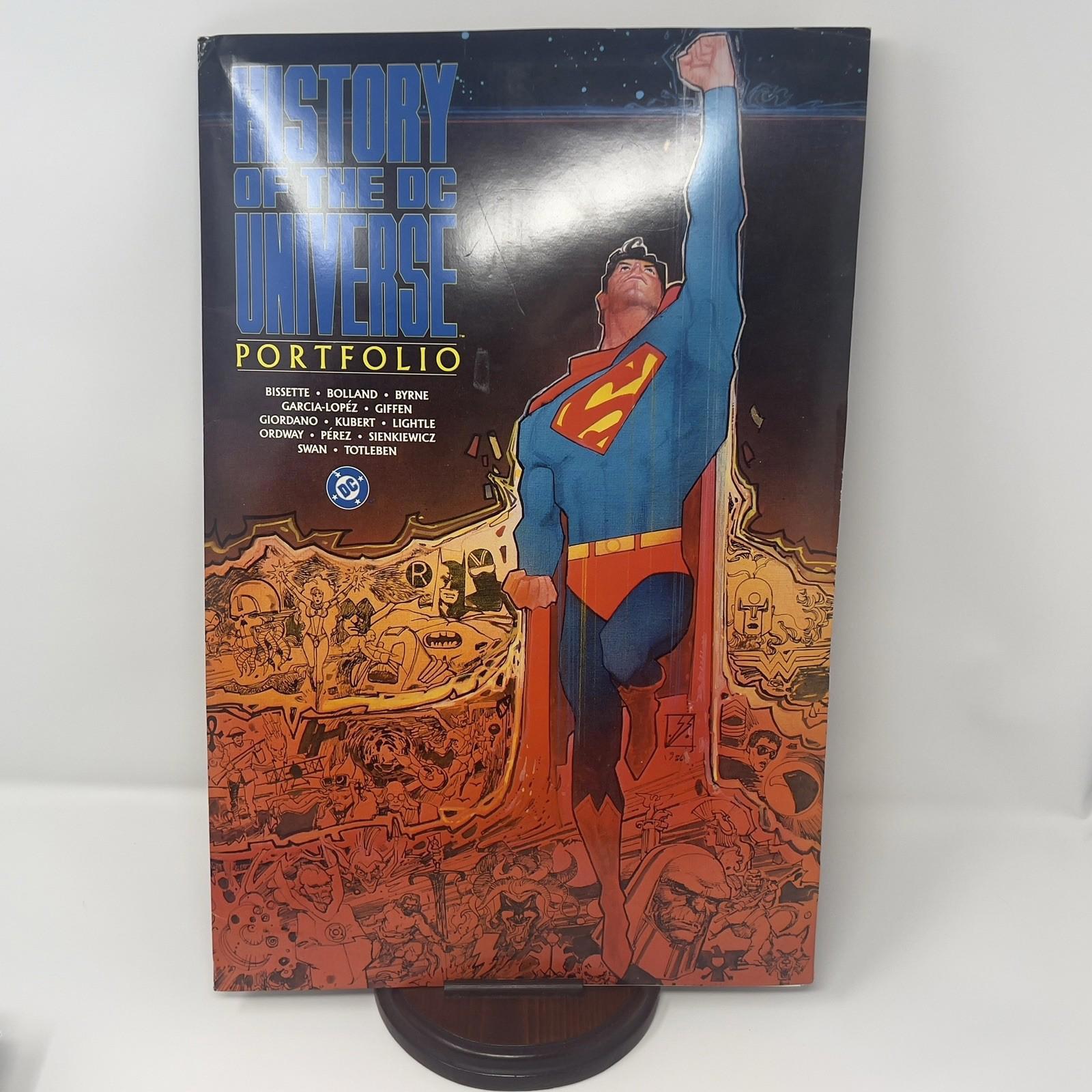 Vtg. 1986 History of the DC Universe Portfolio w/ 10 Black & White Prints
