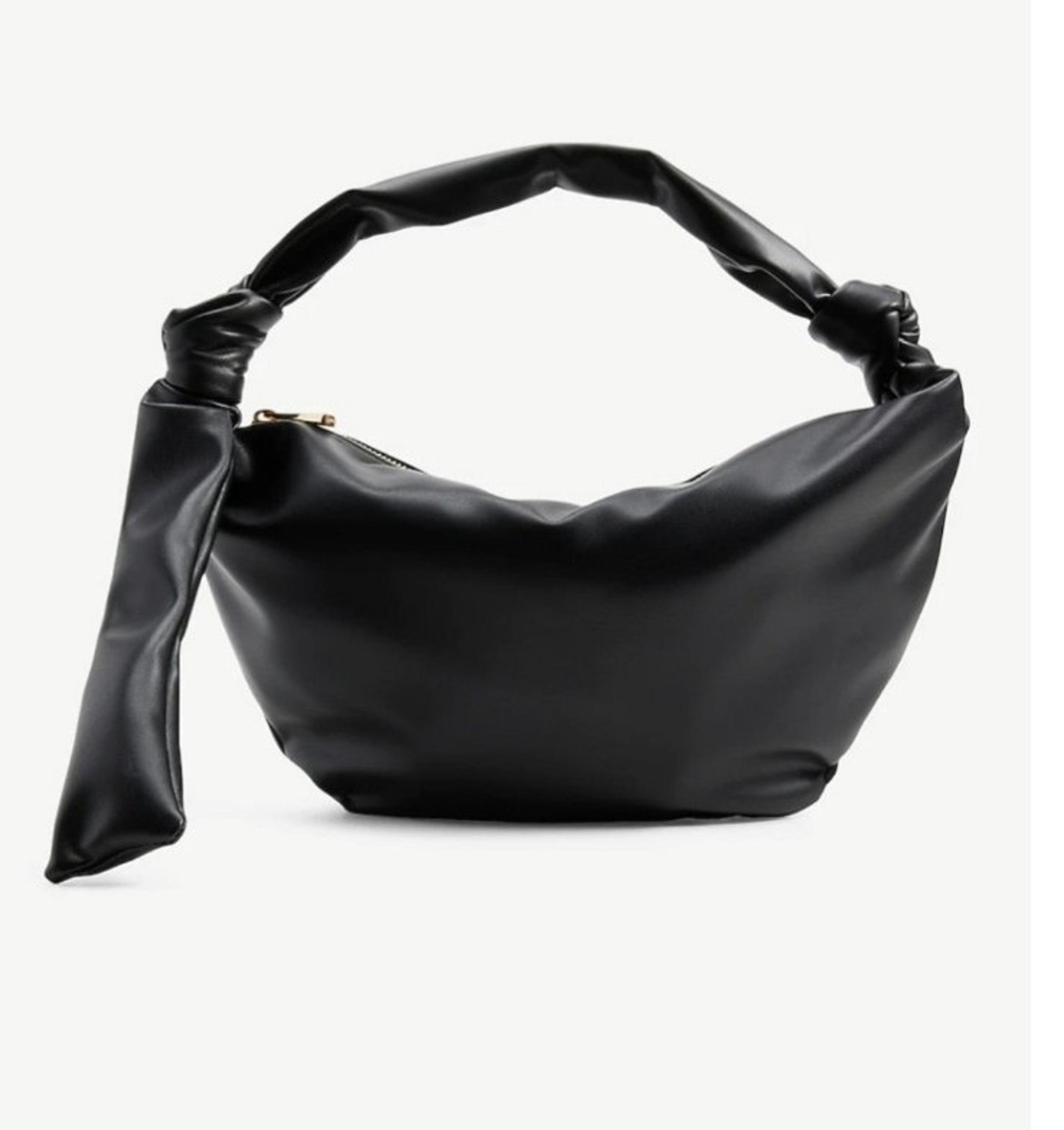 FAUX LEATHER CRESCENT SHOULDER BAG - Express