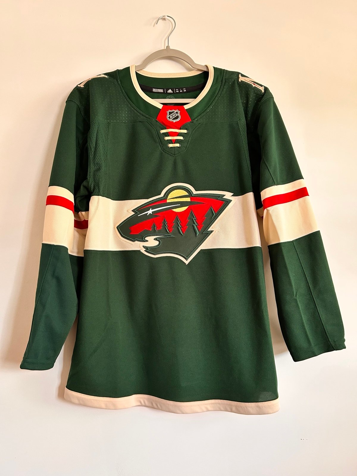NHL Adidas Minnesota Wild Home Jersey Primegreen 44