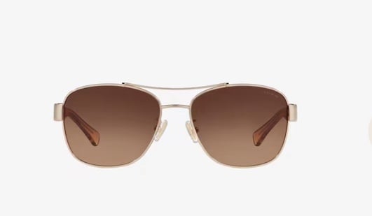 Coach HC7064 sunglasses light gold brown gradient