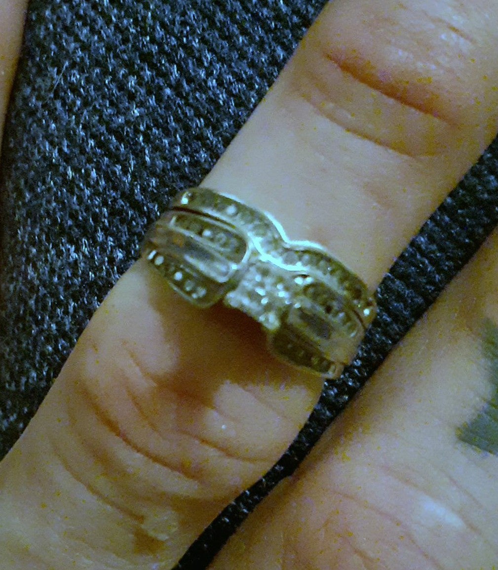 10 k white gold and diamond wedding set