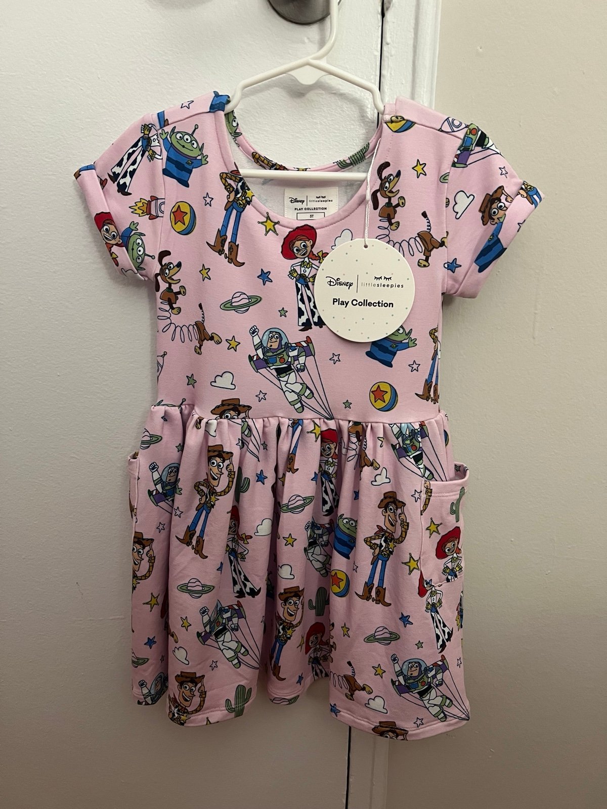 Little Sleepies Disney Toy Story Pals Short Sleeve Pocket Dress 3T NWT