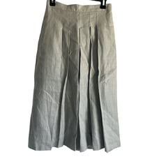 Vintage J. Crew Size 10 100% Linen Maxi Skirt - NWT, Oat Made in USA