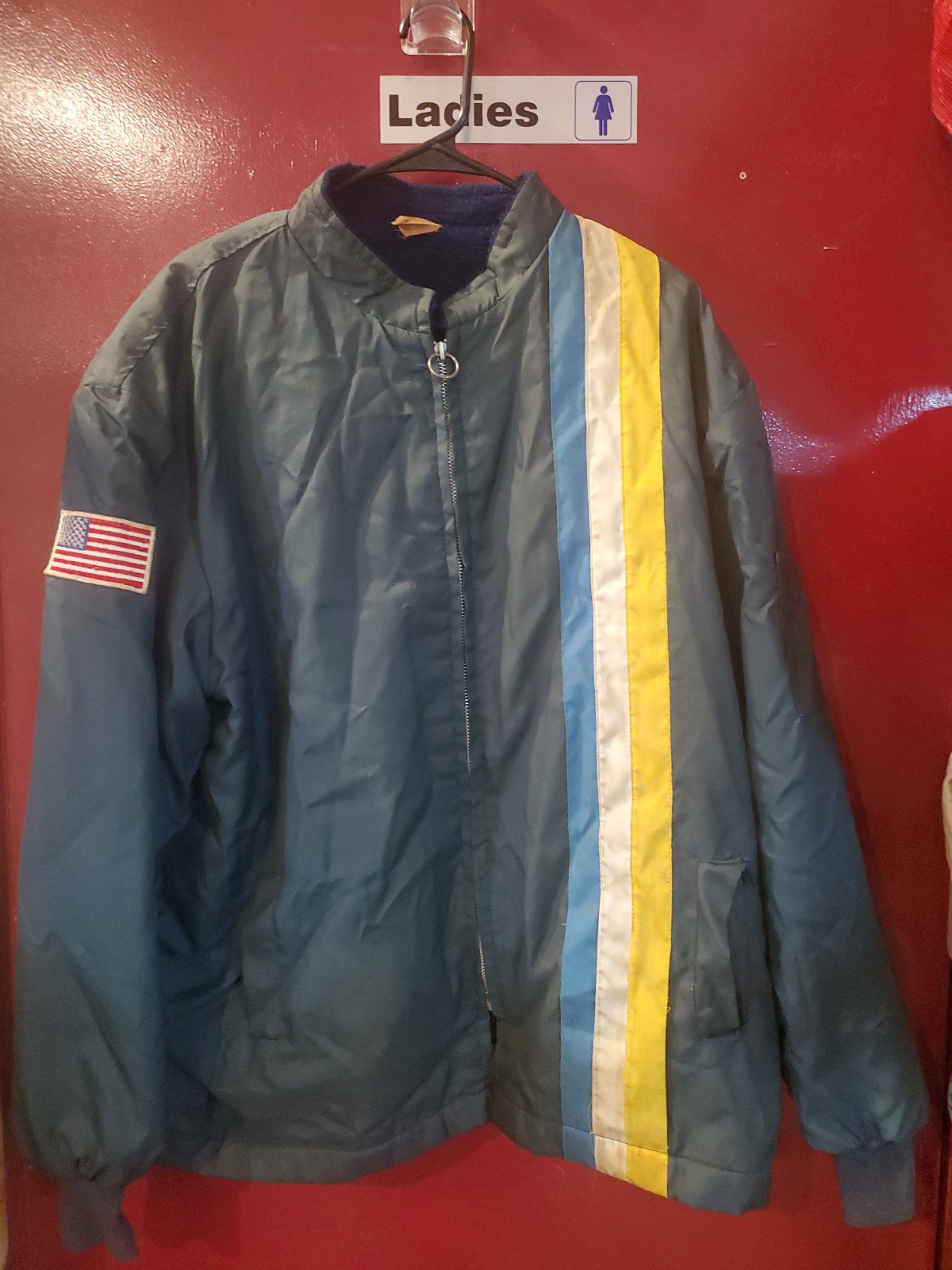 Men's 70s strip racing jacket (nylon)