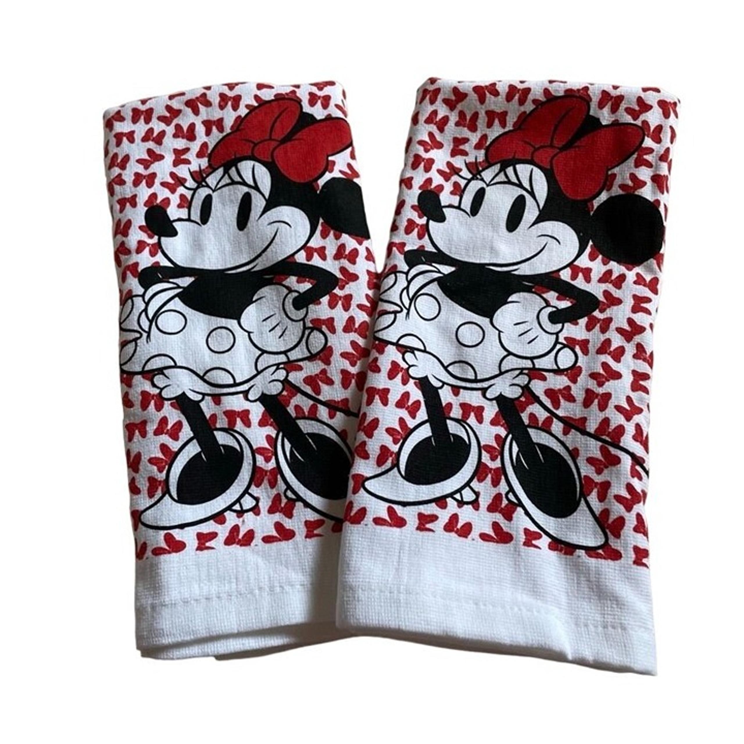Set 2 Disney Minnie Mouse Bathroom Kitchen Hand Towels u