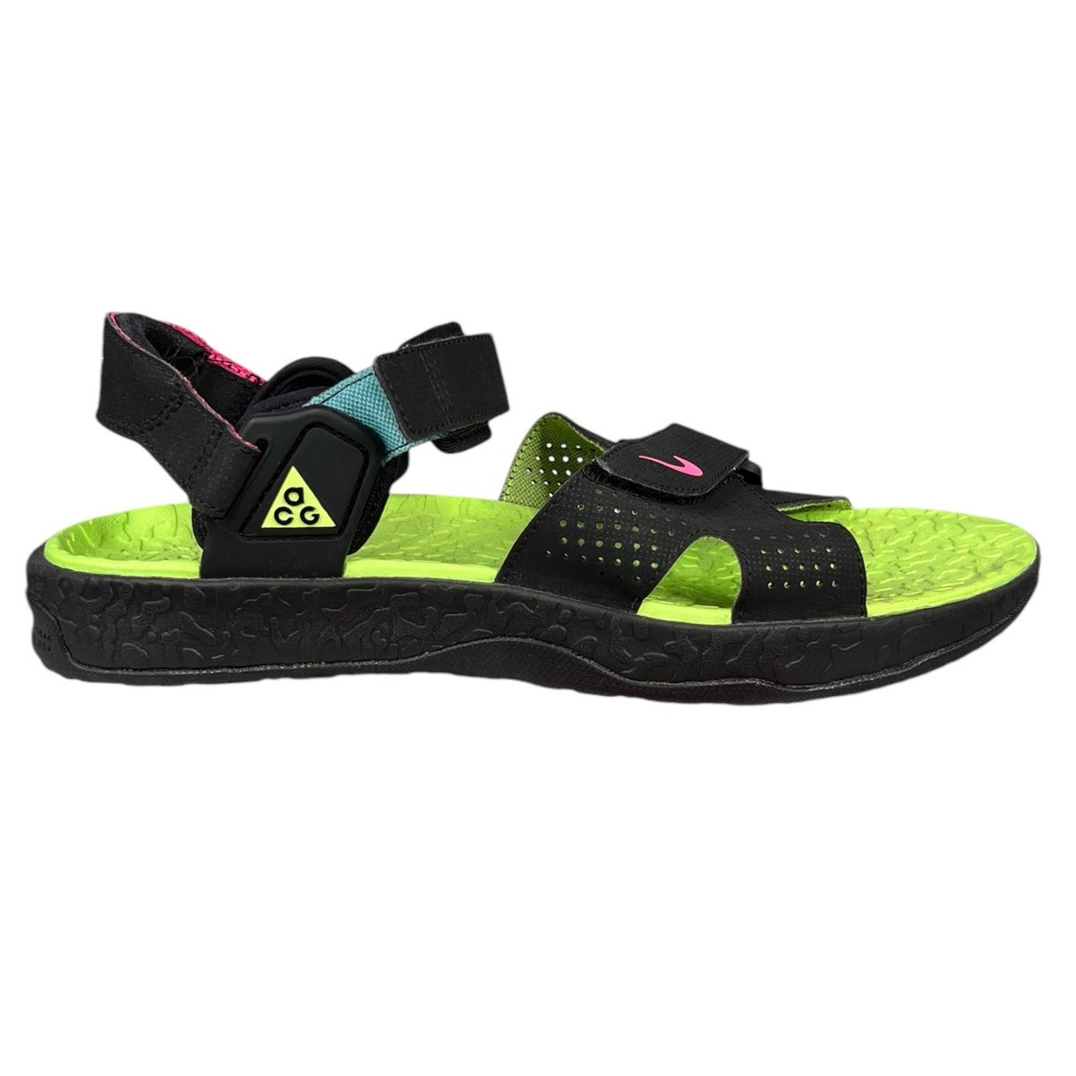 NWT Nike Mens ACG Air Deschutz Black Green Slingback Sandal Size US 9