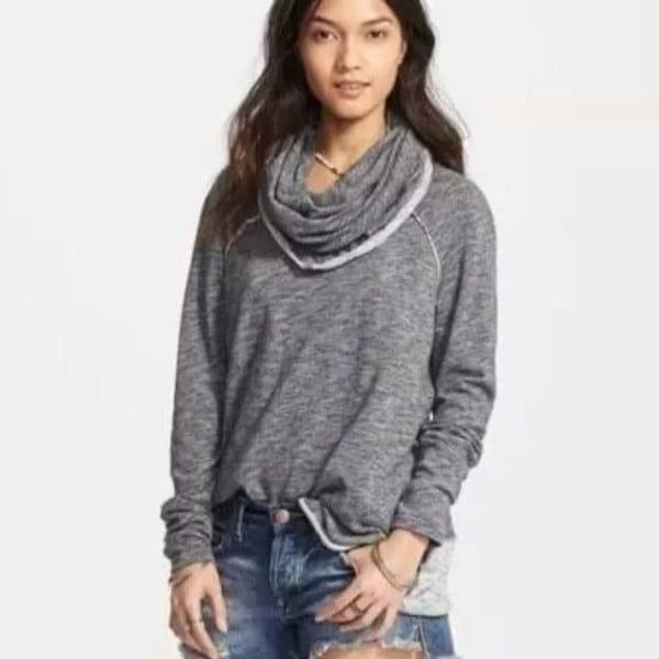 Free People FP Beach Onesize Tunic Shirt Sweater Two Body Corps Deux Cowl Neck